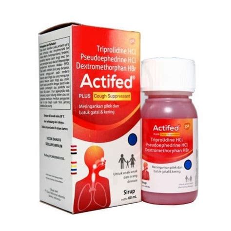 Actifed Plus Cough Supressant Sirup 60 Ml Merah Kegunaan Efek