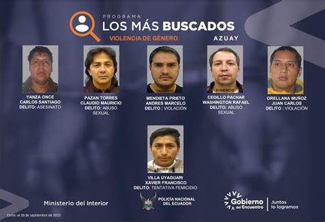 A los más buscados del Ecuador los requieren por femicidio asesinato y