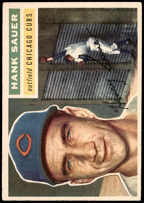 Amazon 1956 Topps 41 Hank Sauer Chicago Cubs Baseball Card EX