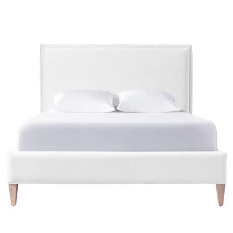 Wren Bed White Upholstered Bed White Bed Frame White Platform Bed