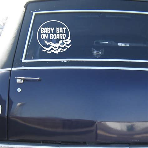 Baby Bat On Board Vinyl Decal Sticker Goth Decal Goth Car Decor Goth