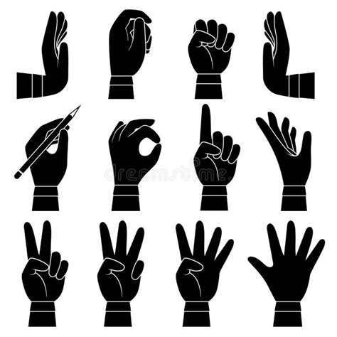 Fingers Pointing Silhouette Stock Illustrations – 658 Fingers Pointing ...