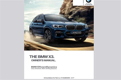 2018 BMW X3 Owners Manual ManualsBooks