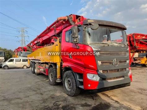 Sany Meter Concrete Boom Pump Truck With Sany Chassis Used