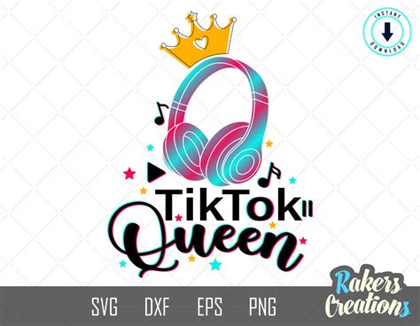 Tiktok Svg Tik Tok Princess Party Svg Birthday Princess Svg Musical