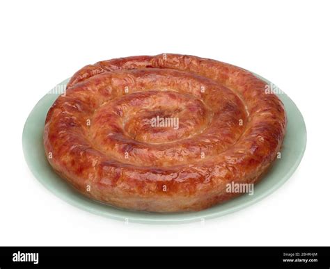 Grilled Homemade Sausage Ring Stock Photo Alamy