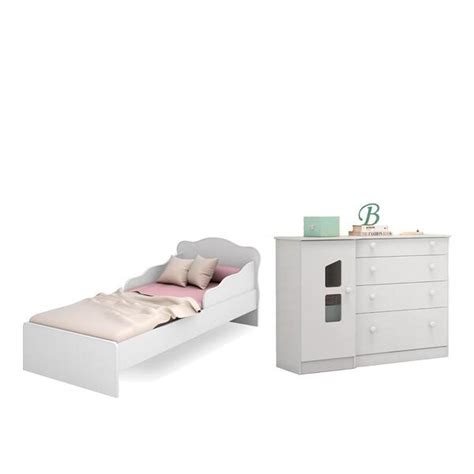 Mini Cama Doce Sonho E Cômoda Sapateira Branco Qmovi Leroy Merlin