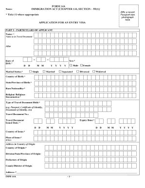 Immigration Act Chapter Section Fill Online Printable