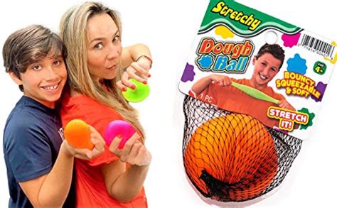 JA RU Stretchy Balls Stress Relief 2 Balls Assorted Figetget Dough