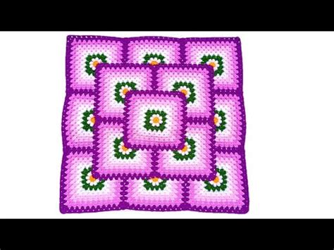 Video Como Tejer El Cuadrado O Muestra De Colores N A Crochet Para