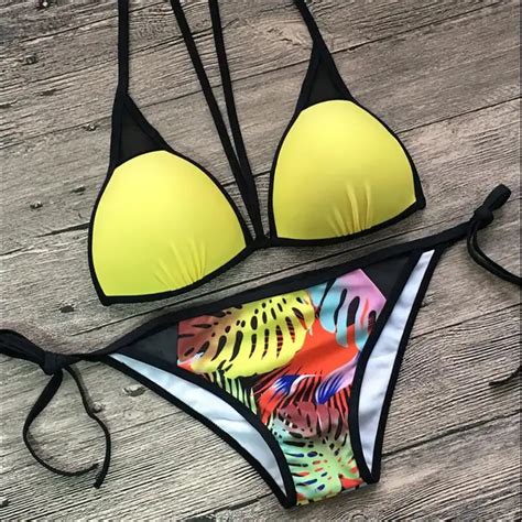 Hot Sexy Micro Bikinis Women Swimsuit Push Up Bandage Bikini Set 2018