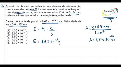 Como Calcular A Energia Sabendo A Constante De Planck O Comprimento