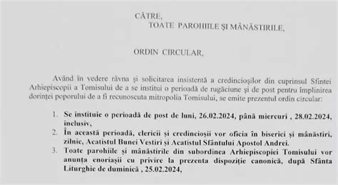 Arhiepiscopia Tomisului cere credincioșilor trei zile de post pentru ca