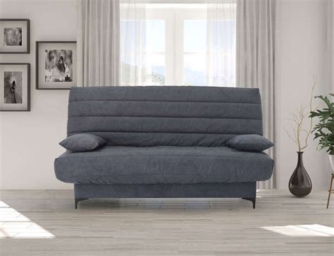 Banquette lit clic clac DIXIE coloris gris foncé pas cher Banquette