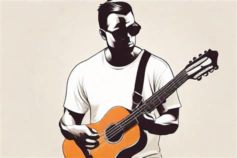 Premium Ai Image Creative Illustration With Electric Guitar