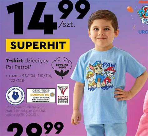 Promocja T shirt dziecięcy Psi Patrol w Biedronka