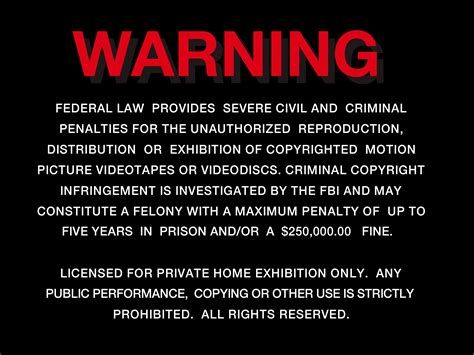 MGM (/UA) VHS/Laserdisc/DVD Warning Screen by brandondavis50096 on ...