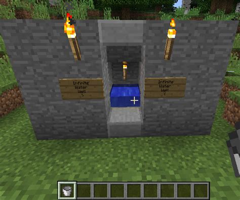 Minecraft Infinite Water Well 3 Steps Instructables