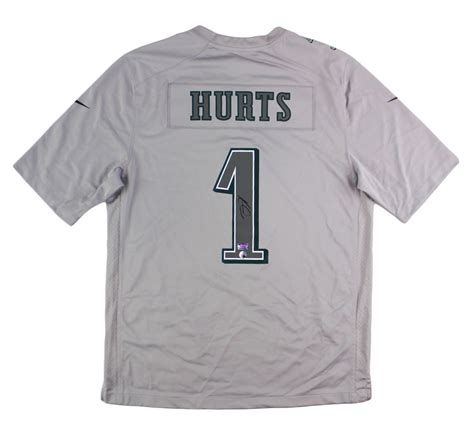 Jalen Hurts Signed Philadelphia Eagles Nike Game Atmosphere Gray With