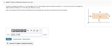 Solved Part B ﻿tutorial On Parallel Axis Theorem For An