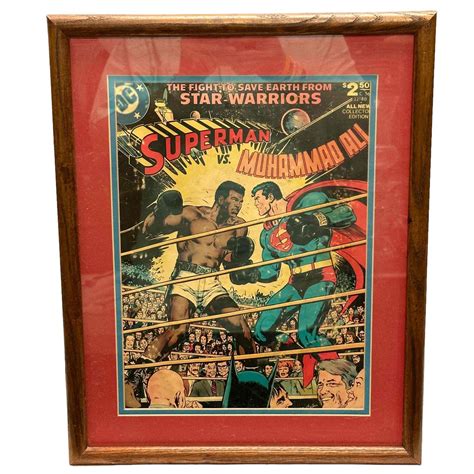 At Auction Framed 1978 Superman Vs Muhammad Ali Oversize Comic Art