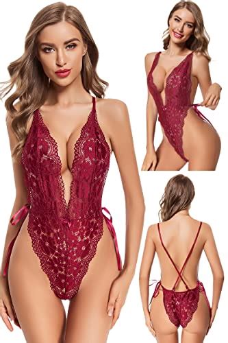 Adsexy Lingerie For Women Sexy Naughty Teddy Floral See Through