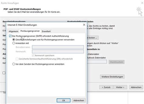 Anleitung Imap E Mail Konto Einrichten Microsoft Outlook 2016