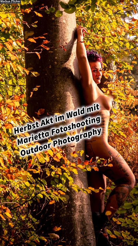 Herbst Akt Im Wald Mit Female Model Marietta Fotoshooting Outdoor