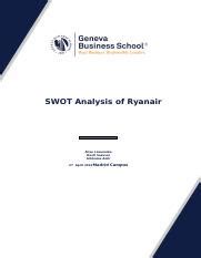 Swot Analysis Of Ryanair Docx Swot Analysis Of Ryanair Alisa