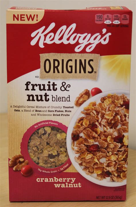 Review Kelloggs Origins Fruit And Nut Blend Cereal Cerealously