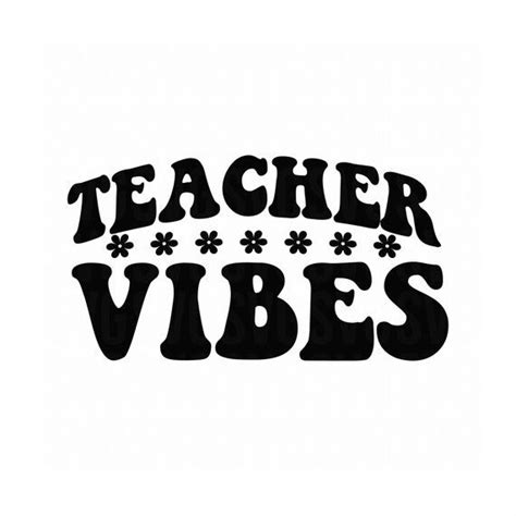 Teacher Vibes Svg Teacher Svg Teacher Svg Design Retro Etsy Italia