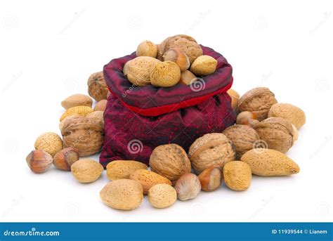 Nuts In Sack Stock Photo Image Of Snack Hard Fall 11939544