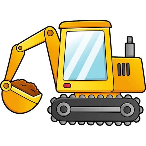 Premium Vector | Excavator Cartoon Clipart Colored Illustration ...