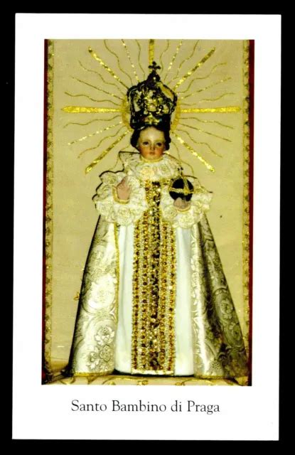 SANTINO HOLY CARD Image pieuse Heiligenbild Gesù Bambino di Praga EUR 4