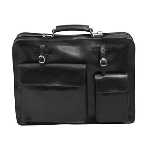 Old Angler Top Zip Italian Large Leather Briefcase