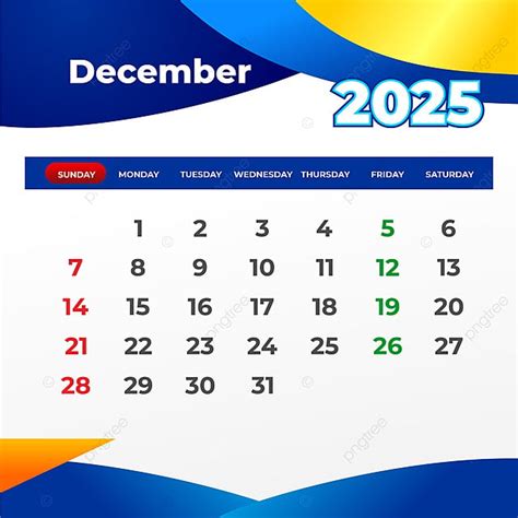 Calendario Diciembre Listo Para Imprimir Vector Descarga Gratuita