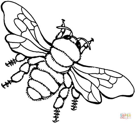 Bee 3 coloring page | Free Printable Coloring Pages