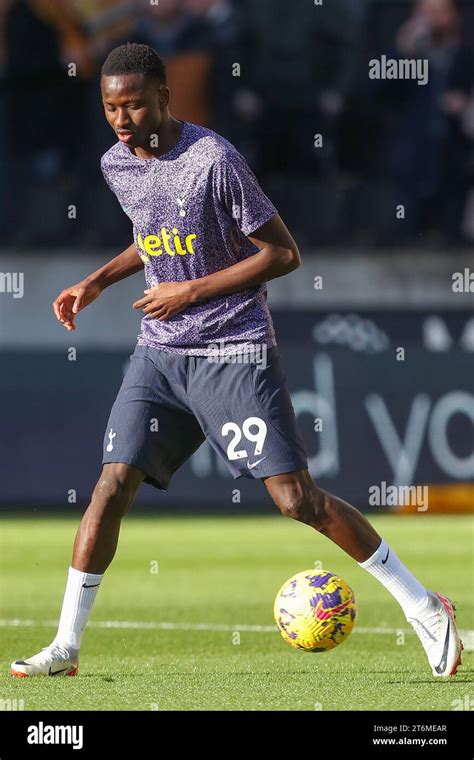 Pape Matar Sarr 29 Of Tottenham Hotspur During The Pre Game Warm Up