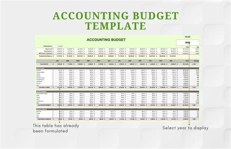 Accounting Budget Template | Template.net