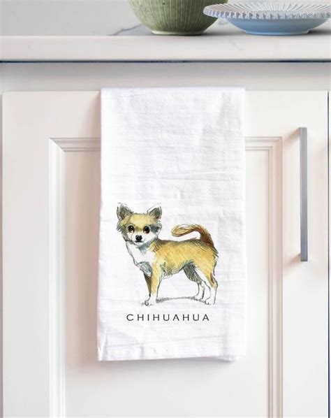 Chihuahua Tea Towel Cotton Towels Tea Towels Weight Tea Christmas