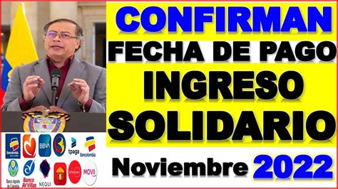 Confirman Fecha De Pago Ingreso Solidario GIRO 32 Y 33 Noviembre