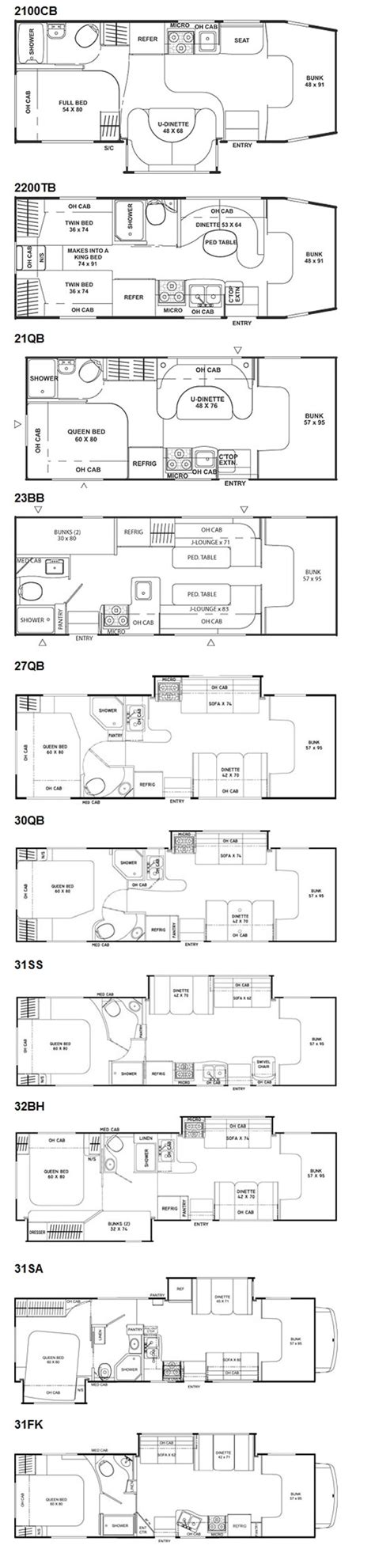 Coachmen Freelander Class C Motorhome Floor Plans | Viewfloor.co