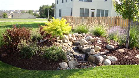 Berm Idea For My Front Yard Love The Water Feature Outdoor