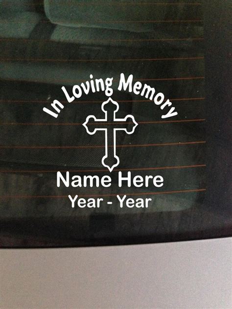 In Loving Memory Decal Window Sticker Custom Memorial Car