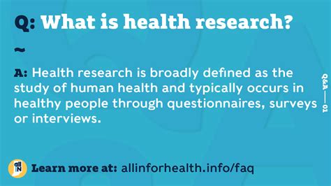 health launches health research faq campaign    health