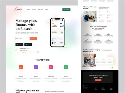 Fintech Landing Page Ui By Madhu Miah On Dribbble