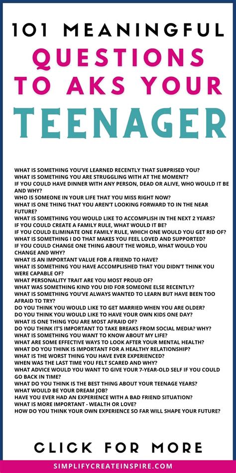 Conversation Starters For Teens Imom Off