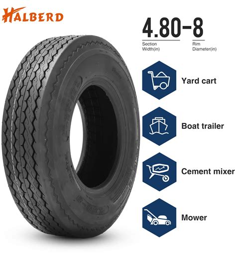 4.80-8 4.80x8 Trailer Tires 6PR Load Range C for Log Splitter/Cement ...