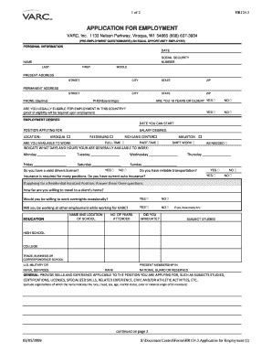 Fillable Online varc on line form Fax Email Print - pdfFiller