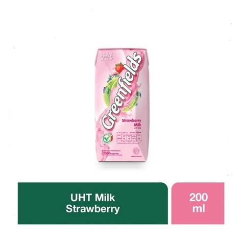 Jual STRAWBERRY MILK UHT GREENFIELD 200ML SUSU STROBERI Di Lapak